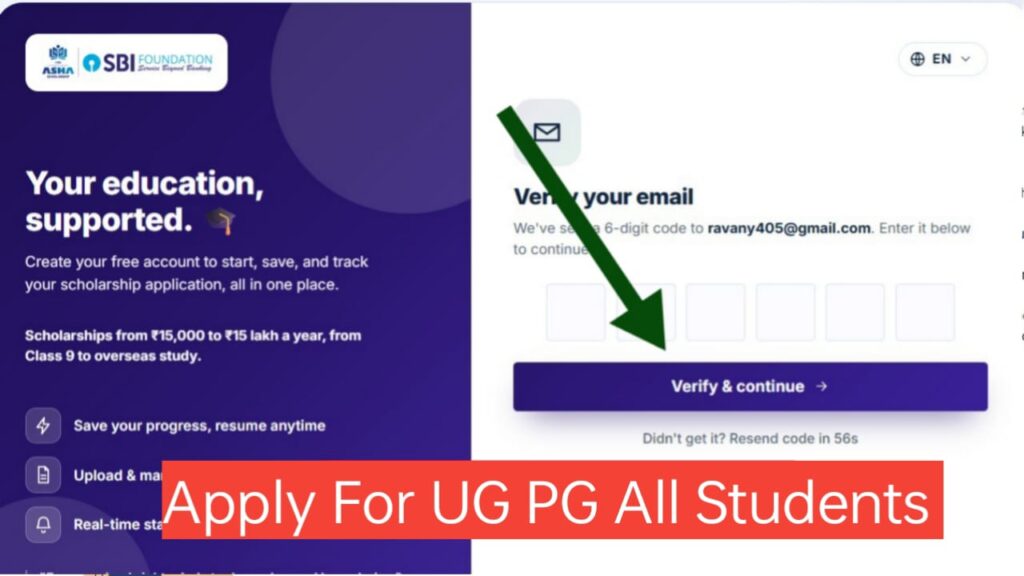 SBI Platinum Jubilee Asha Scholarship UG PG 2026-27