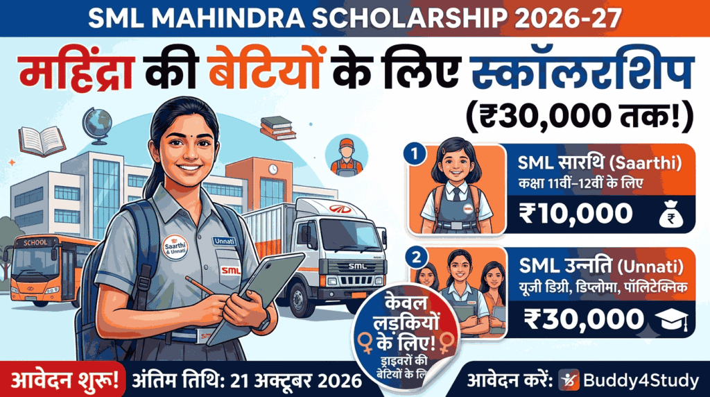 SML Mahindra Scholarship 2026-27